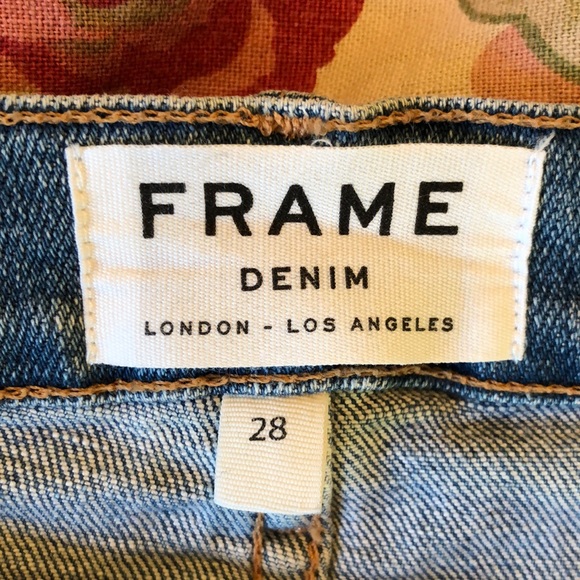 FRAME Size 28 (30) “Le Garçon Jean” Stretch Skinny Jean Distressed Med Blue Soft - Picture 6 of 16